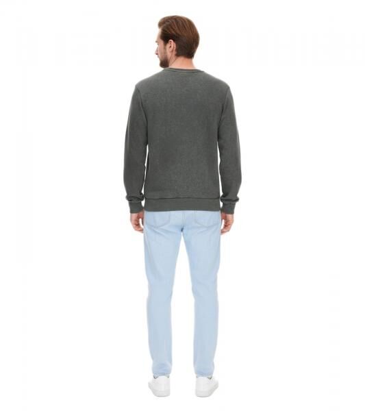 SKY REBEL Herren Rundhals-Pullover Baumwoll-Sweater im Antik-Look H10068C21372A Dunkelblau, Gr&uuml;n oder Grau