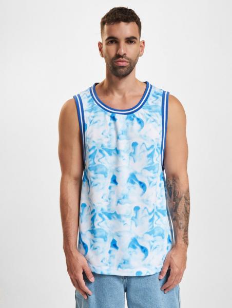 sportliches Just Rhyse Herren T-Shirt Rippb&uuml;ndchen Blau