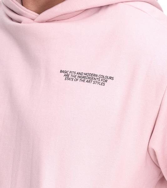 SUBLEVEL Herren Kapuzen-Pullover Baumwoll-Hoodie mit Eingriffstaschen Sweater H10014T21326A1 13300 Rosa