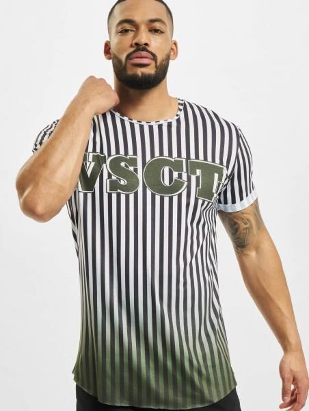 vsct Graded Coach Gestreiftes Logo-T-Shirt wei&szlig;