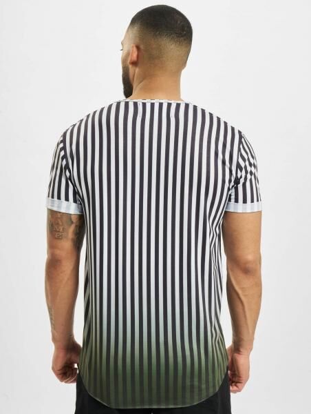 vsct Graded Coach Gestreiftes Logo-T-Shirt wei&szlig;