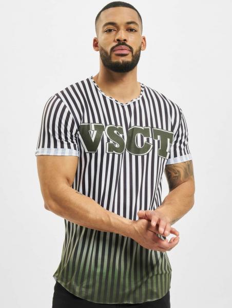 vsct Graded Coach Gestreiftes Logo-T-Shirt wei&szlig;