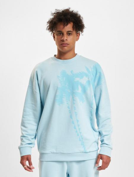 weiches Just Rhyse Herren Sweatshirt Rippb&uuml;ndchen Oversize mit Baumwolle Blau
