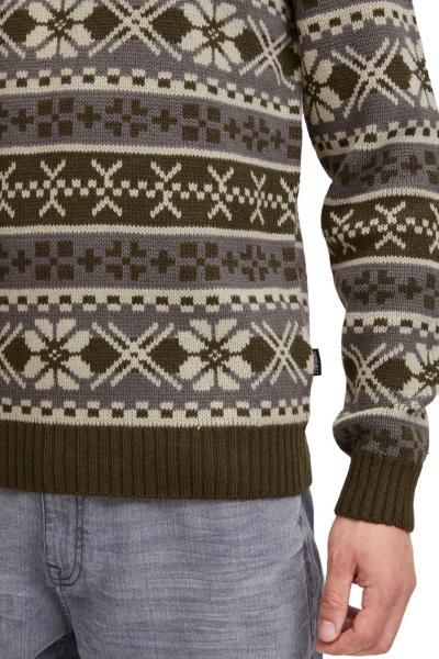 11 PROJECT PRPasco Men's Knit Sweater with Wool Blend, Long-Sleeve Shirt 20716671 190414 Blue/White/Black