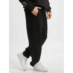 bequeme URBAN CLASSICS Herren Hose Taschen Rippbündchen 380 g/m² mit Baumwolle Schwarz