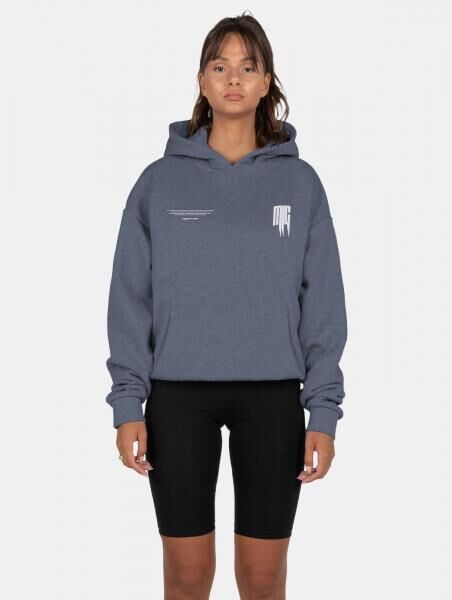 bequemer MJ GONZALES Damen Hoodie Oversize 460 g/m&sup2; mit Baumwolle Blau