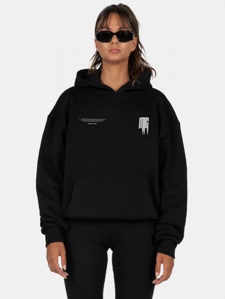 bequemer MJ GONZALES Damen Hoodie Oversize 460 g/m&sup2; mit Baumwolle Schwarz