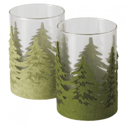 Boltze Teelichthalter „Foresty“, 12 cm, 2er-Set, sortiert
