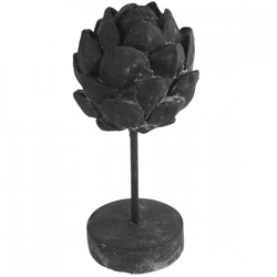 Countryfield Statue Artischocke auf Fuß Davor schwarz 29,5 cm