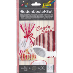 FOLIA - Bodenbeutel-Set CANDY SHOP-145x235mm, 10 Stück, inklusive Zubehör