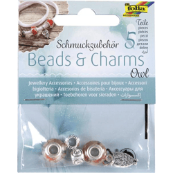 FOLIA - Charms OWL-5 Stück, sortiert