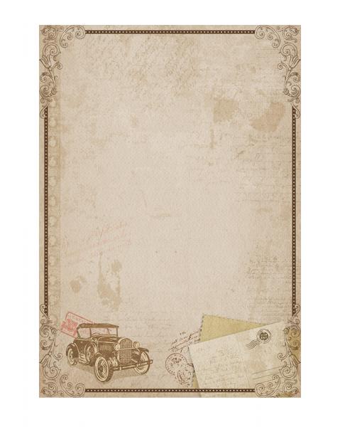 FOLIA - Designkarten mit Kuverts VINTAGE-8 Karten mit Glitter & 8 bedruckte Kuverts