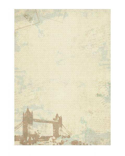 FOLIA - Designkarten mit Kuverts VINTAGE-8 Karten mit Glitter & 8 bedruckte Kuverts