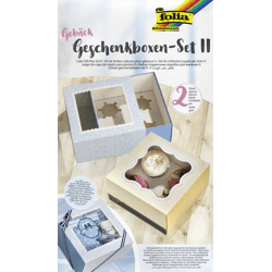 FOLIA - Gebäck-Geschenkschachtel-Set II-für 2 Boxen, inklusive Einlage, lebensmittelecht