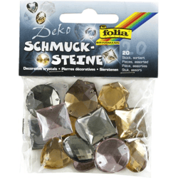 FOLIA - Schmucksteine Maxi - SMOKY-20 Stück