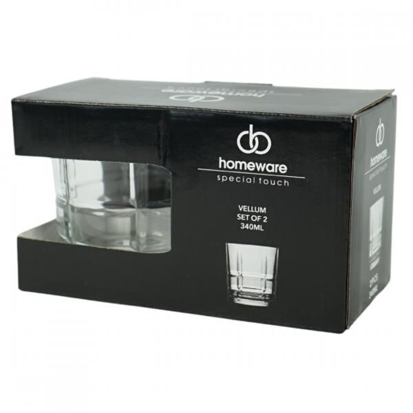 Haushaltswaren Trinkglas Vellum 340 ml 2 Stück