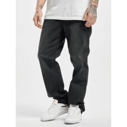 Casual URBAN CLASSICS Men's Jeans with Zipper Pockets, 370 g/m², Cotton Blend, Black