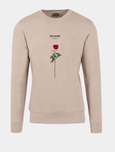 modernes Mister Tee Herren Sweatshirt mit Baumwolle Beige