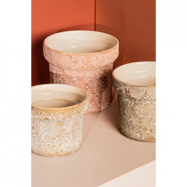 PTMD Christe S Flower Pot, Pink, 11.5 cm