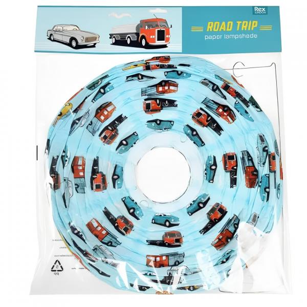 Rex London Laterne „Road Trip“ aus Papier, 40 cm