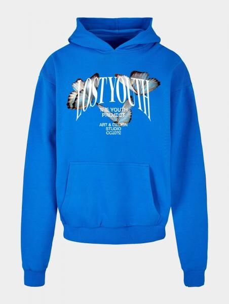bequemer Lost Youth Herren Hoodie 460 g/m&sup2; mit Baumwolle Blau