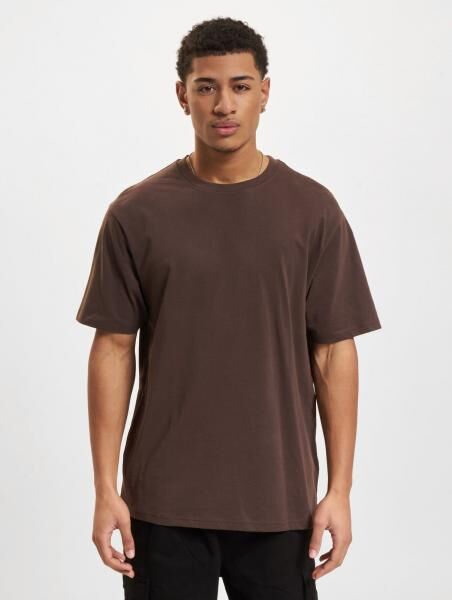 bequemes DEF Herren T-Shirt Oversize mit Baumwolle Braun
