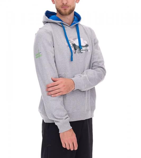 green SYLT "WINDSURF WORLD CUP SYLT " Baumwoll-Hoodie Langarm f&uuml;r Herren mit Prints 0100-010 Grau