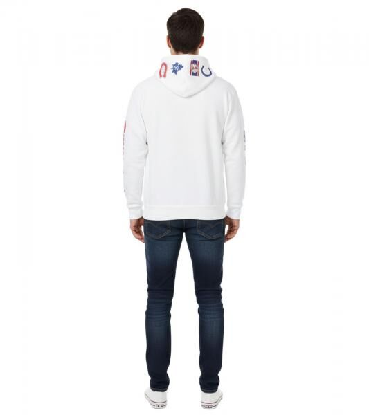 Hollister X NHL Montreal Canadiens Herren Hoodie mit Team-Logo-Print Baumwoll-Pullover 322-221-1606-100 Wei&szlig;