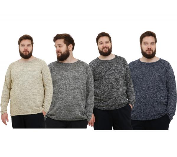 klassischer BLEND BHDan BT Herren Feinstrickpullover mit Rundhals Strickpullover Gro&szlig;e Gr&ouml;&szlig;en 20713439 in Beige, Grau, Schwarz oder Blau