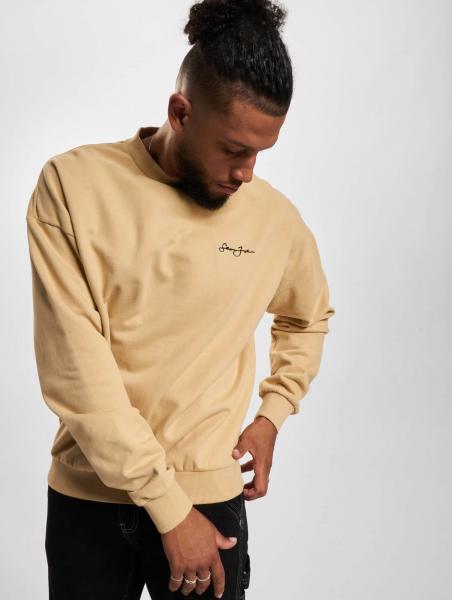 l&auml;ssiges Sean John Herren Sweatshirt Kordelzug Taschen mit Baumwolle Beige
