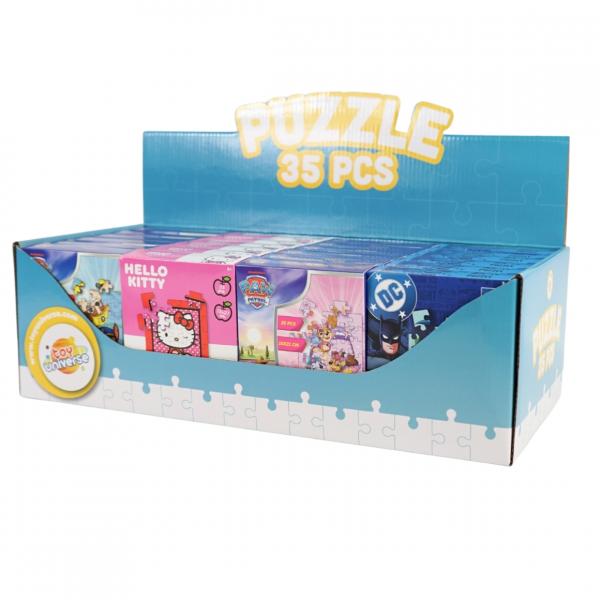 Lizenz-Puzzle, 35 Teile, 21 x 15 cm, 4 verschiedene Motive