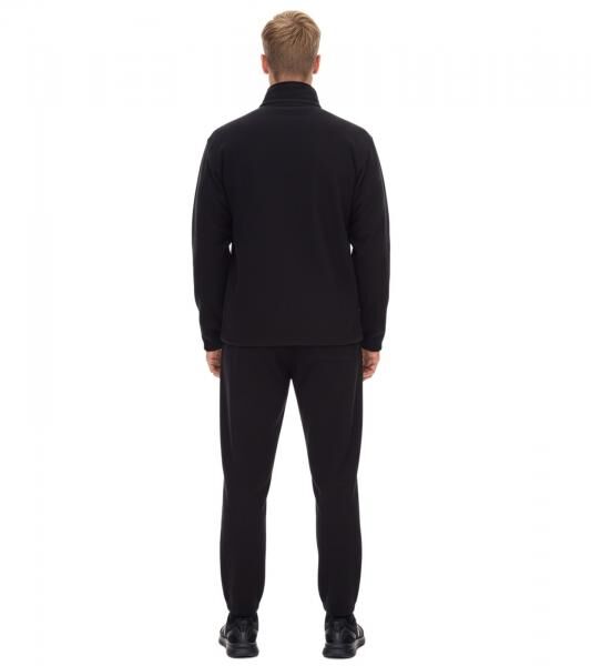 LOTTO Herren Fleece-Sweater Trainings-Pullover mit Rei&szlig;verschluss Sweat-Zipper MPFX1000NET Schwarz