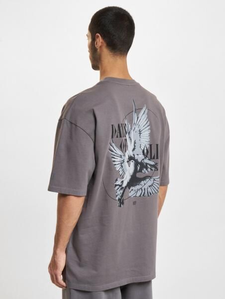 modernes DEF Herren T-Shirt mit Baumwolle Grau