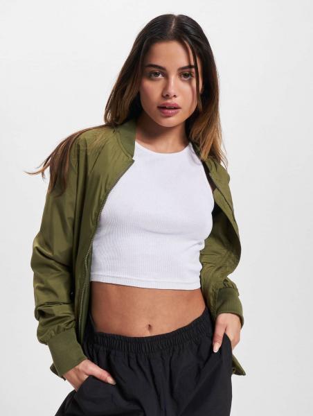 schlichte Urban Classics Damen Jacke Taschen 78 g/m&sup2; Khaki