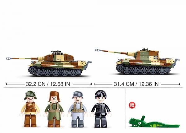 Sluban M38-B0980 - Army Battle of Budapest - Gro&szlig;er Deutsche Panzer 2in1