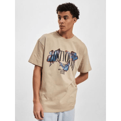 sportliches Lost Youth Herren T-Shirt Oversize 240 g/m² mit Baumwolle Beige