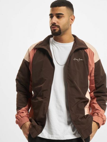 stylische Sean John Herren Jacke Rei&szlig;verschluss Taschen Braun