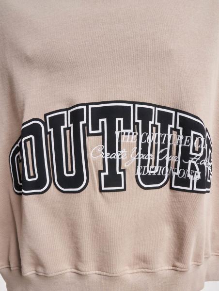 The Couture Club  Sweatshirt mit Rundhalsausschnitt und Puff-Print in Beige