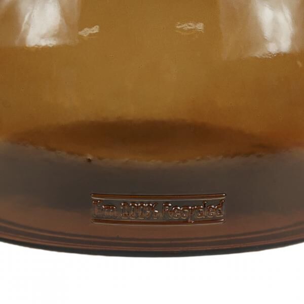Vase recycled glass brown 34 cm