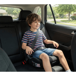 osann Boost Kinder Sitzerhöhung zertifizierter Kindersitz mit waschbarem Bezug 135-150cm Schwarz