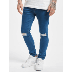 Stylish 2Y Premium Men's Skinny-Fit Stretch Jeans with Cotton, Blue