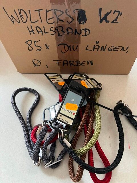 WOLTERS Hundehalsbänder K2 & Everest – 85 Stück – Original Markenware – gemischte Größen & Farben