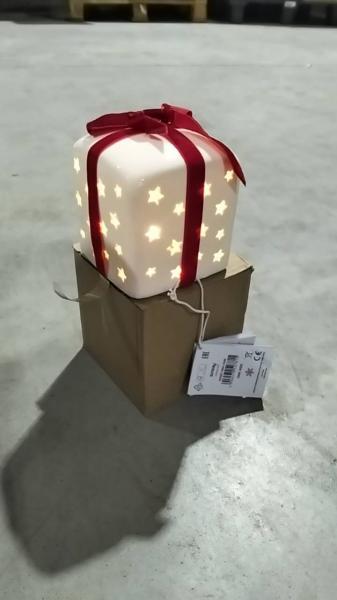 Ausverkauf: Keramik-Geschenkbox mit Sternausschnitt, Teelicht-Lampe, dekoratives Stern-Nachtlicht – das perfekte Geschenk zu Weihnachten und zum Geburtstag