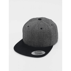 sportliche Flexfit Unisex Cap Stretch mit Baumwolle Grau/Schwarz