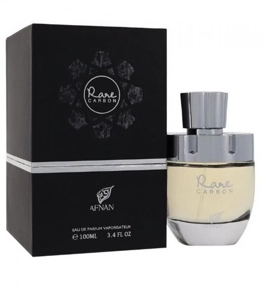 AFNAN Rare Carbon Herren Eau de Parfum w&uuml;rziger Lederduft Parf&uuml;m 100ml Silber