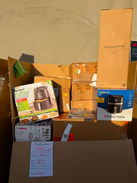 Amazon pallet of category B electronics - hot beverage devices, floor care products, kitchen appliances