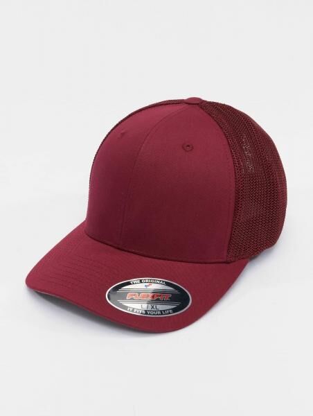 coole Flexfit Unisex Cap Mesh 210 g/m&sup2; mit Baumwolle Rot