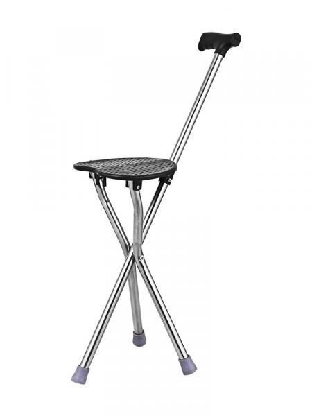 Faltbarer Gehstock mit Sitz und LED-Licht für Senioren