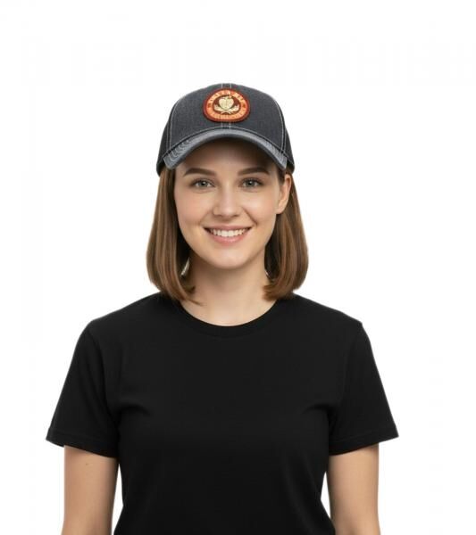 Green Day Unisex Punkrock-Band Baumwoll-Cap mit Netzeinsatz und leicht gebogenen Schnitt TC103153GRN Dunkelgrau/Schwarz