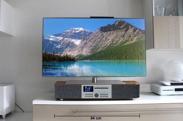 soundmaster Stereo-Musikcenter mit Internet/DAB+/UKW-Radio, Netzwerk-Player, CD/MP3, USB, Bluetooth®, Multi-Room, App-Steuerung